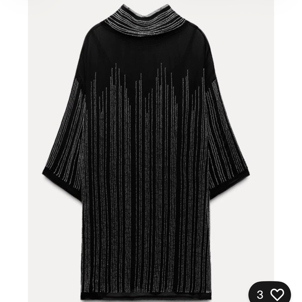 Black and Silver Striped Dress